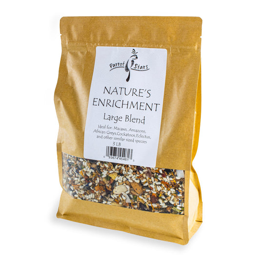 #1006 Aria Nature's Enrichment High-Variety Seed Blend for Large Parrots - 3lb