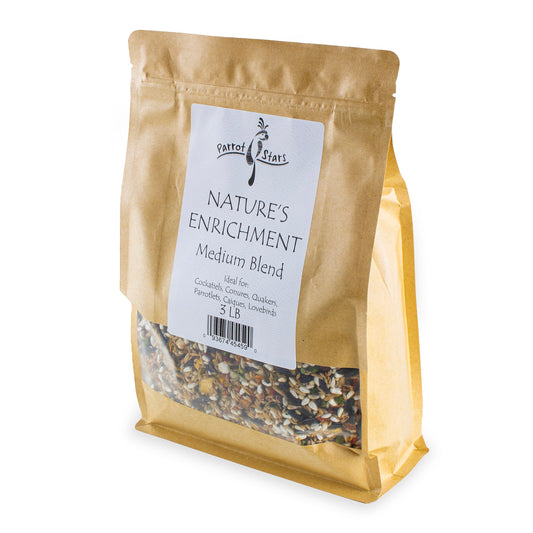 #1004 Aria Nature's Enrichment High-Variety Seed Blend for Medium Parrots - 3lb